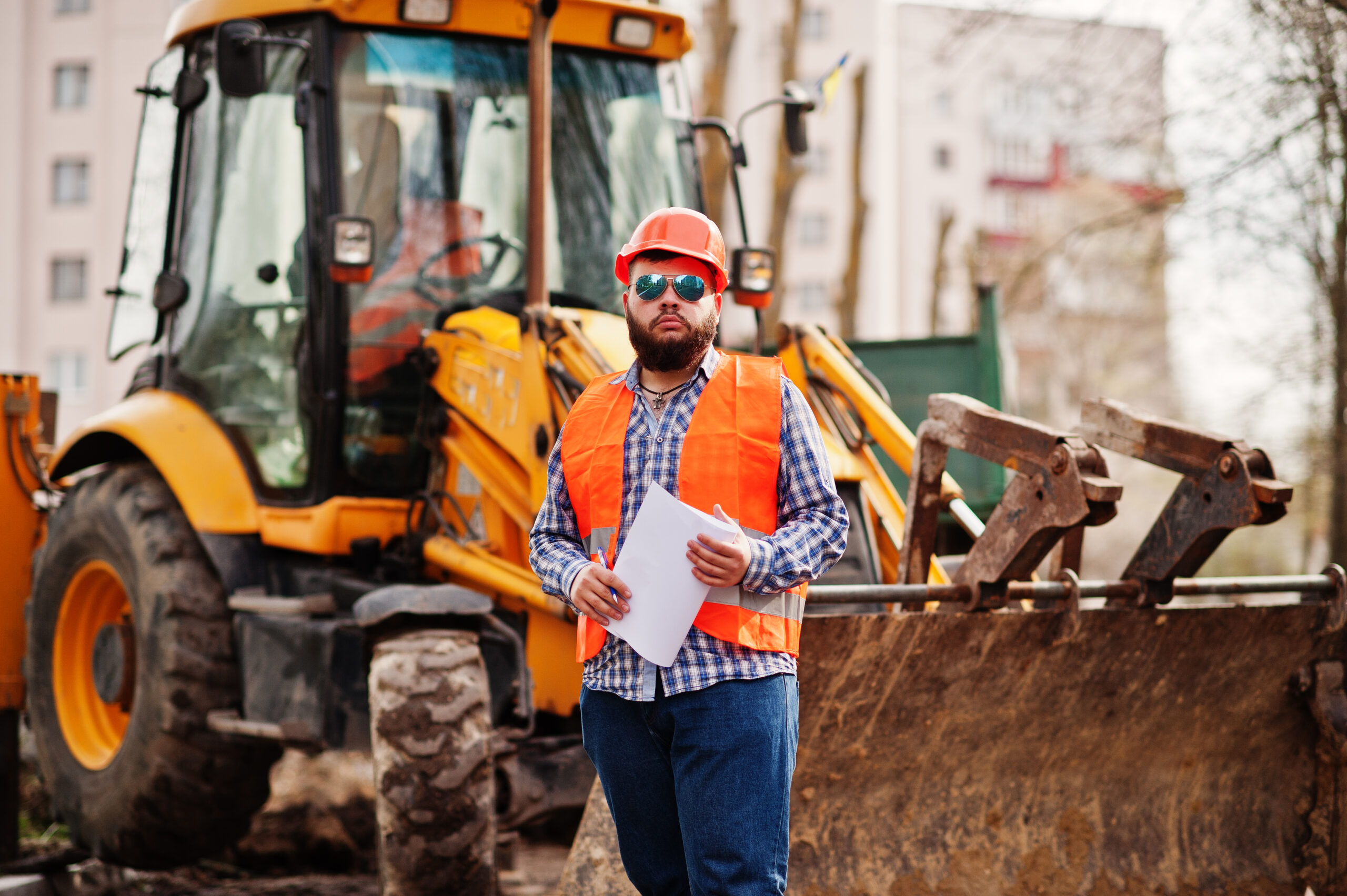 Bulldozer d8 dans le chantier