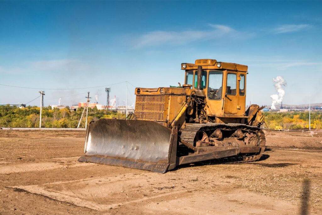 Bulldozer en construction